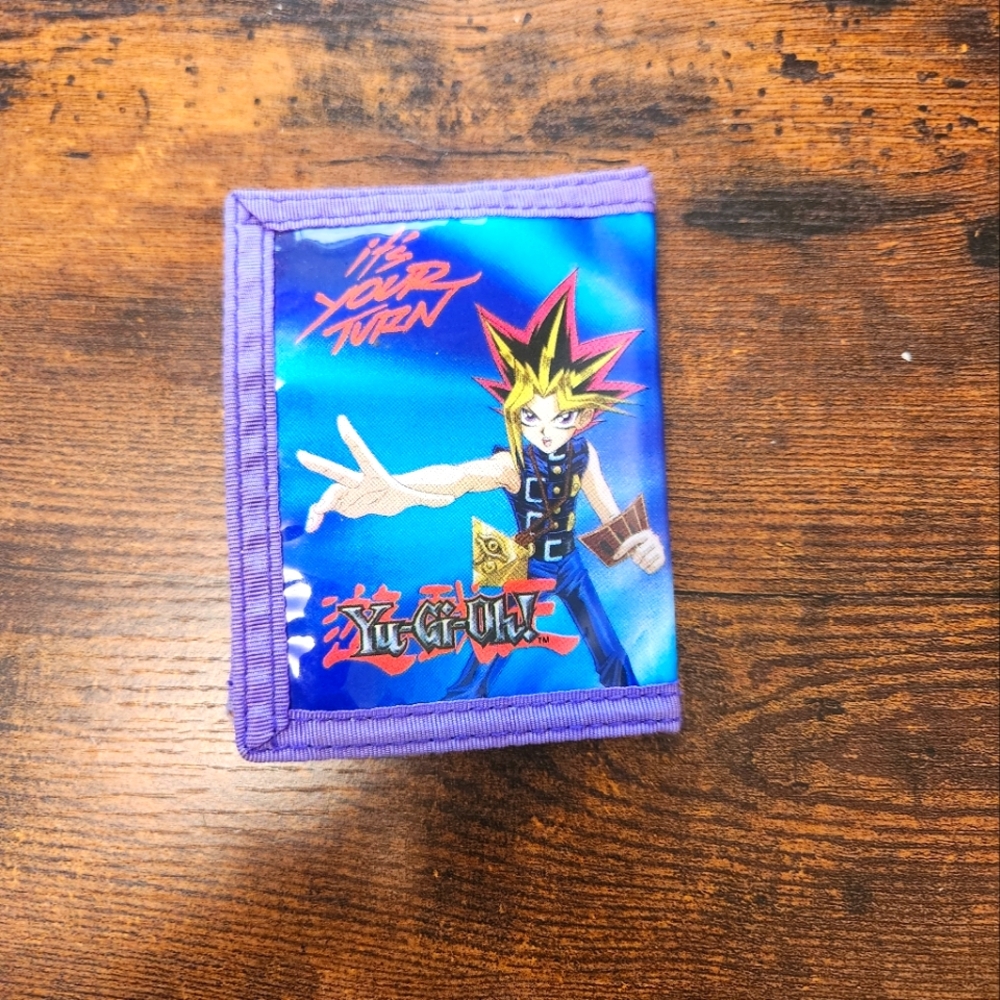 Vintage Yu Gi Oh Trifold Wallet Retro Wallet Anime Purple 1996 Wallet